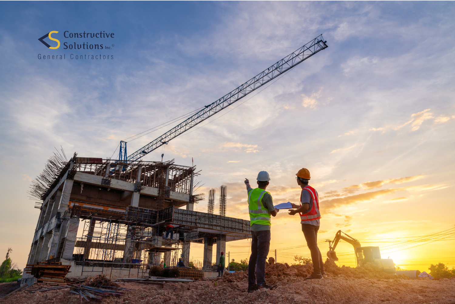 commercial construction on site