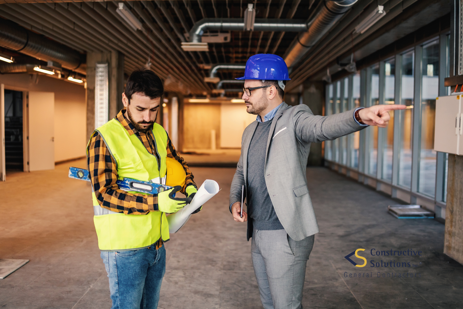 contractor talking to a subcontractor